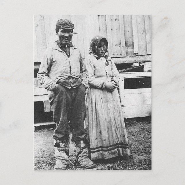 Carte Postale couple eskimo (Devant)