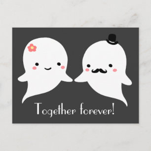 Carte Postale Couple fantôme mignon
