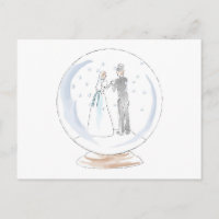 Couple Mariage du Globe des neiges