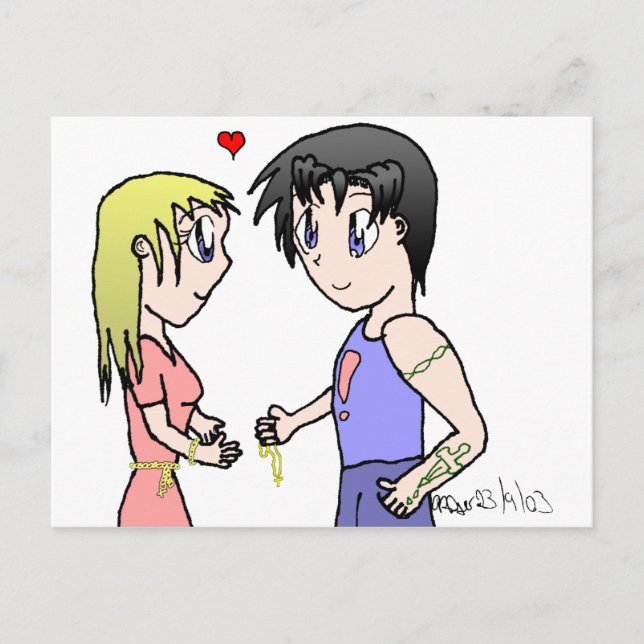 Carte Postale Couple Matched (Devant)