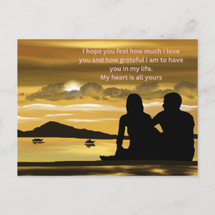Carte Postale Couple mon coeur Saint Valentin