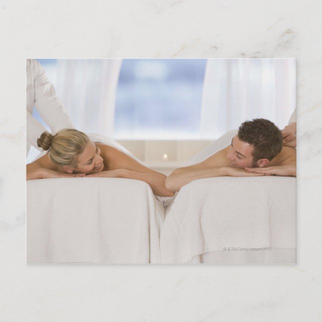 Carte Postale Couple recevant des massages (Devant)