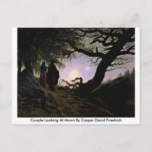Carte Postale Couple Regardant La Lune Par Caspar David Friedric
