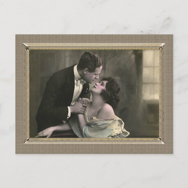 Carte Postale Couple romantique - regard dans ses yeux (Devant)