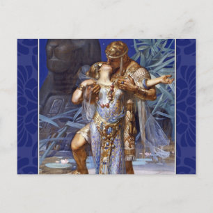Carte Postale couple romantique vintage anthony cléopâtre classi
