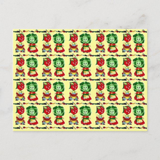 Carte Postale Couple végétal vintage (Devant)