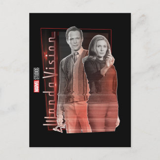 Carte Postale Couple Wanda et vision rétro