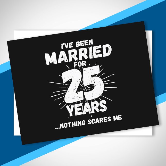 Carte Postale Couples mariés 25 ans drôle 25ème anniversaire (Créateur téléchargé)