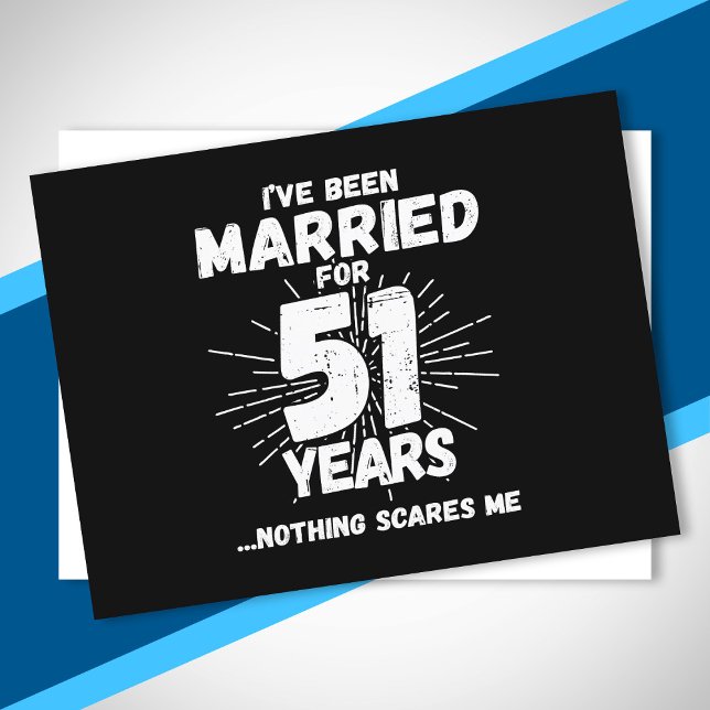 Carte Postale Couples Mariés 51 Ans Drôle 51e Anniversaire (Créateur téléchargé)