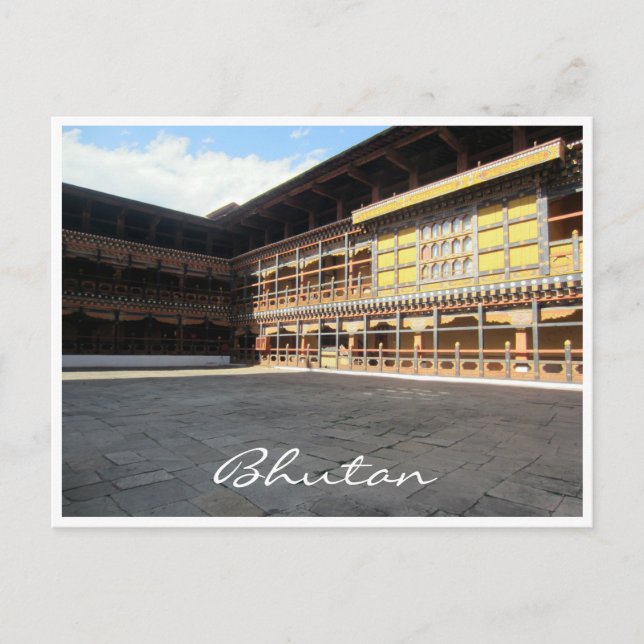 Carte Postale cour de rinpung dzong (Devant)