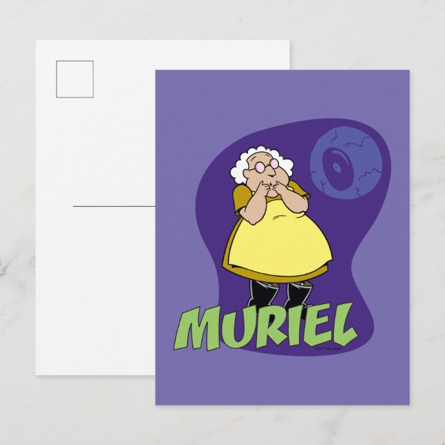 Carte Postale Courage du chien lâché | Muriel Graphic (Devant / Derrière)