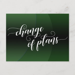 Carte Postale Courbe verte Changement de plans Reporté Mariage