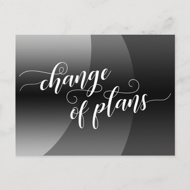 Carte Postale Courbes grises Modification des plans Mise à jour  (Devant)