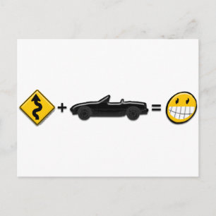 Carte Postale Courbes + MX5 = Amusants