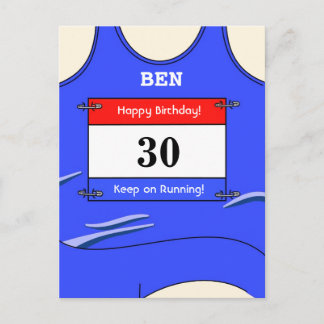 Carte Postale Coureur Bleu