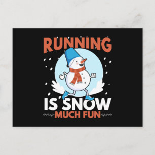 Carte Postale Coureur par temps froid - Courir est tellement amu