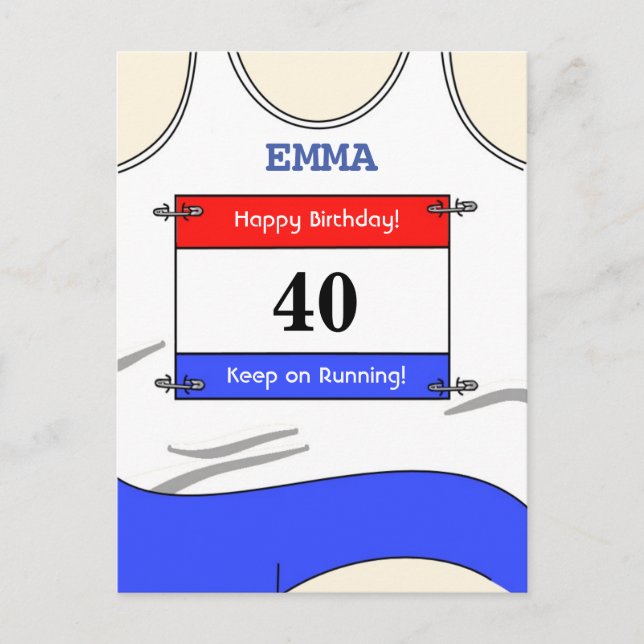 Carte Postale Coureur White Top (Devant)