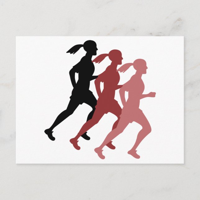 Carte Postale Coureurs féminines (Devant)