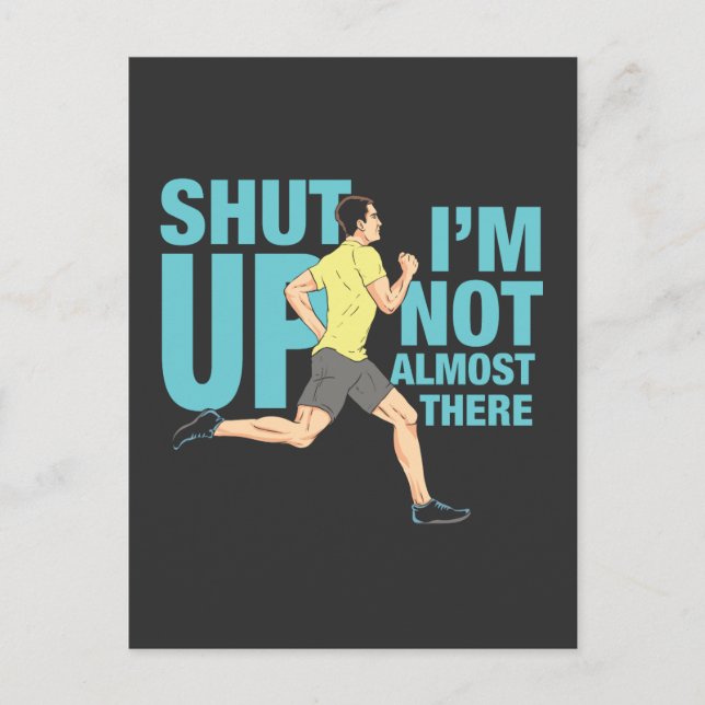 Carte Postale Courir - Je n'y suis pas presque (Devant)