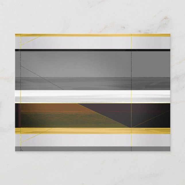 Carte Postale Couronne Abstraite et Jaune (Devant)