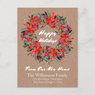 Carte Postale Couronne aquarelle en papier kraft depuis notre no