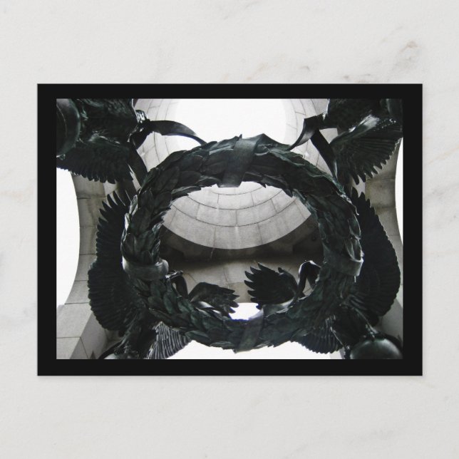 Carte Postale Couronne au mémorial 2ÈME GUERRE MONDIALE, Washing (Devant)