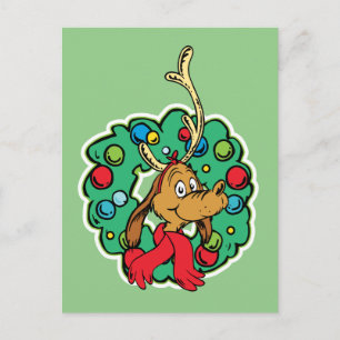 Carte Postale Couronne de Noël de Grinch Max