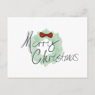 Carte Postale Couronne de Noël, Joyeux Noël
