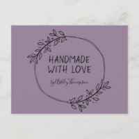 Couronne de verdure artisanale violet terreux