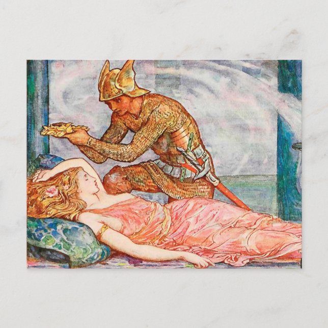 Carte Postale Couronne d'or pour la Fée Princesse de l'Aube (Devant)
