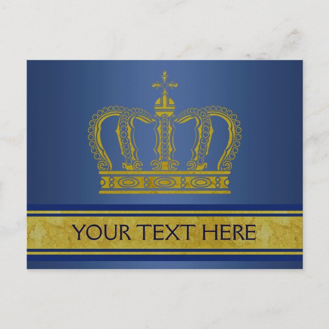 Carte Postale Couronne d'or + texte et image (Devant)