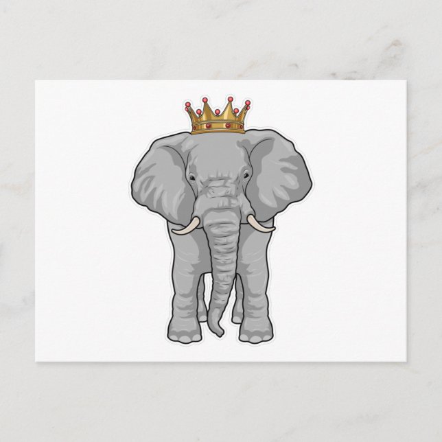 Carte Postale Couronne du roi éléphant (Devant)