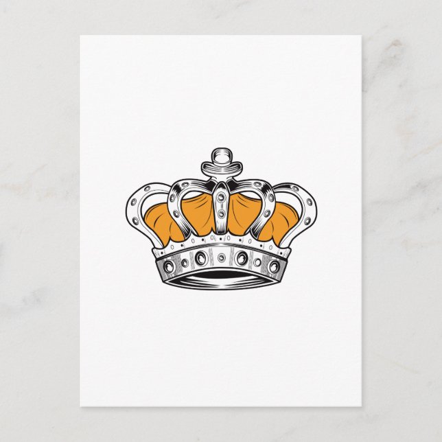 Carte Postale Couronne - Jaune (Devant)