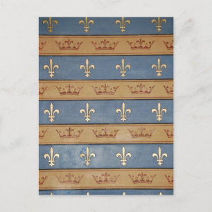Carte Postale couronne paris & fleur de lis
