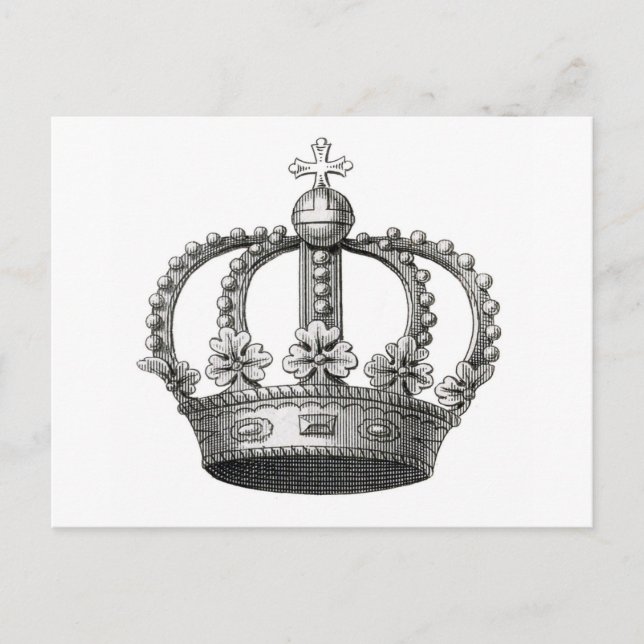 Carte Postale Couronne vintage (Devant)