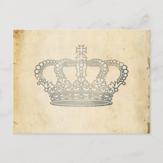 Carte Postale Couronne vintage (Devant)