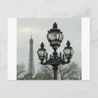 Courrier de lampe de Paris et scène de Tour Eiffel