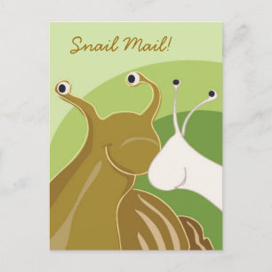 Carte Postale Courrier d'escargot !