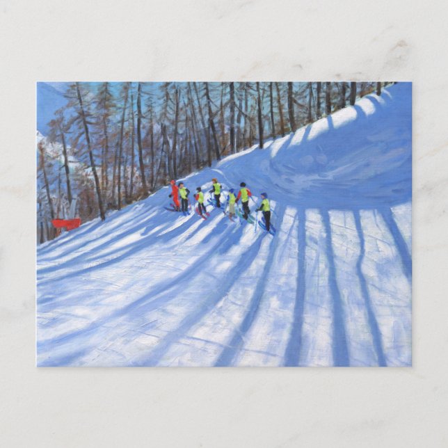 Carte Postale Cours de ski Tignes France (Devant)