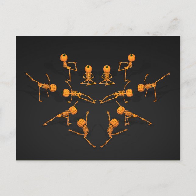 Carte Postale Cours de yoga Halloween (Devant)