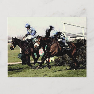 Carte Postale Course à cheval