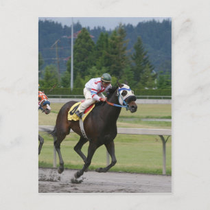 Carte Postale Course à cheval