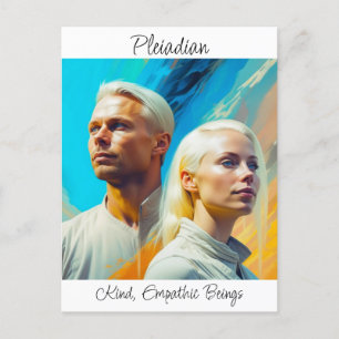 Carte Postale Course Alien Extraterrestre des Pléiadiens