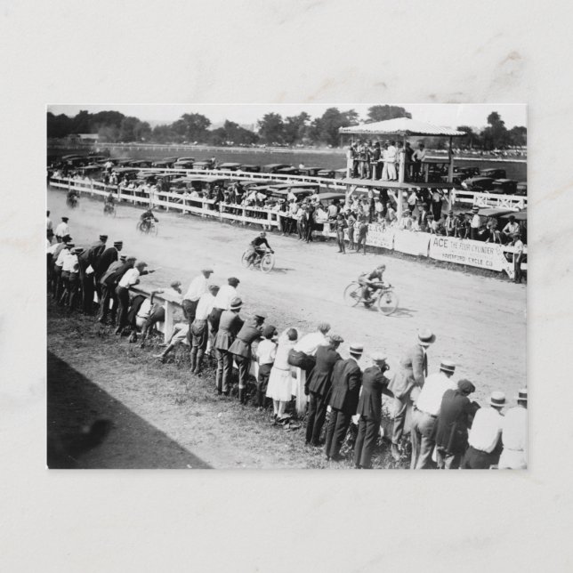 Carte Postale Course au cycle moteur (Devant)
