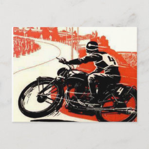 Carte Postale Course au cycle moteur