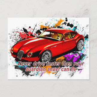 Carte Postale Course automobile