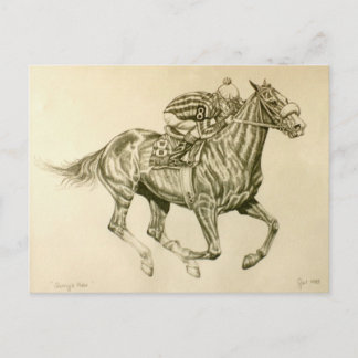 Carte postale Course de cheval