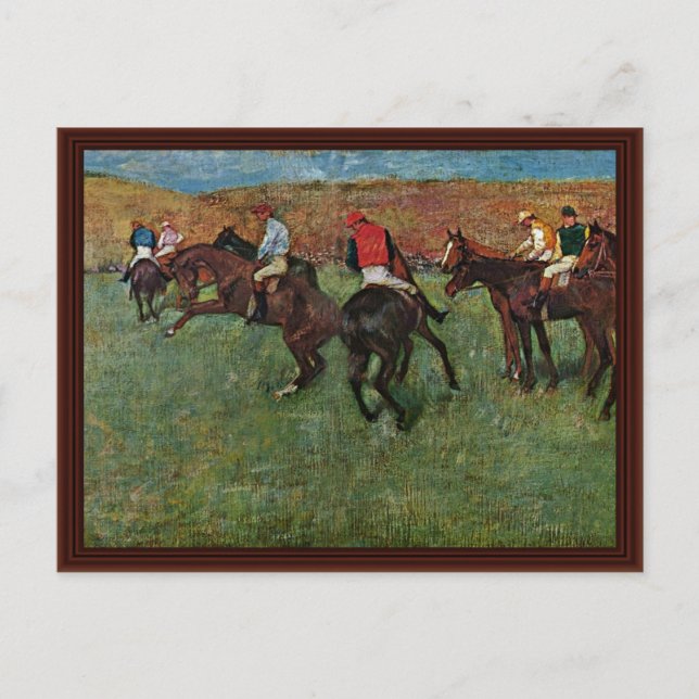 Carte Postale Course De Cheval Avant Le Début Par Edgar Degas (Devant)