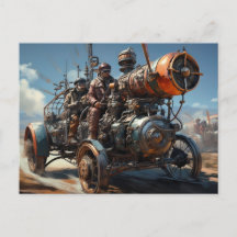 Course des voitures de fond Steampunk