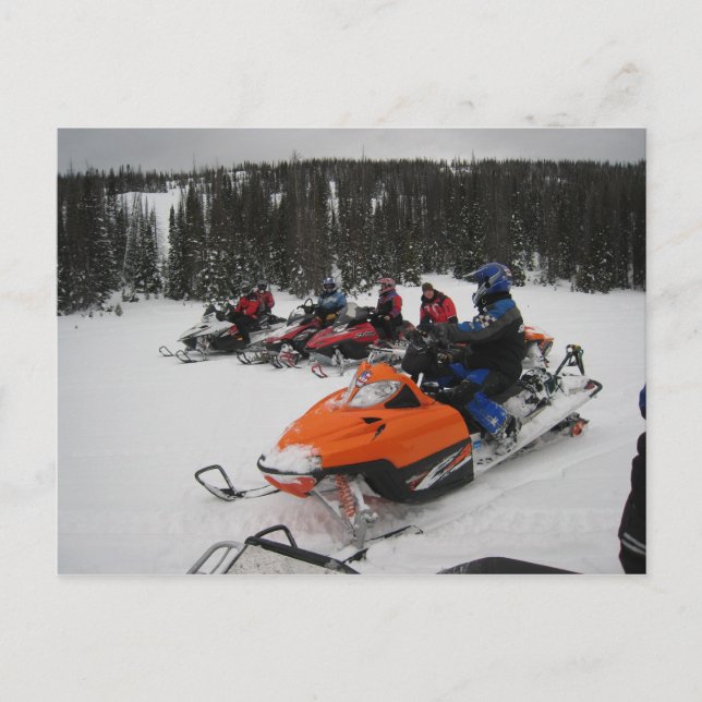 Carte Postale Course du groupe motoneige (Devant)